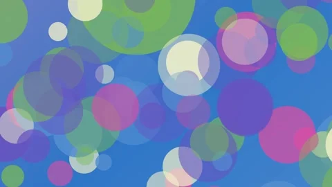 Animated abstract background filled with overlapping translucent circles in.. Stock Footage 347960801