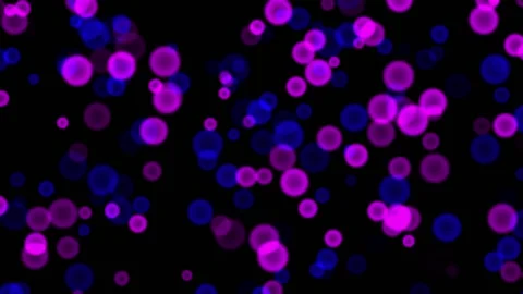 Animated abstract background. Floating bokhe lights. Blured purple and blue Stock Footage 200172359