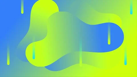 Animated abstract background with fluid waves in green blue gradations Stock Footage 313417409