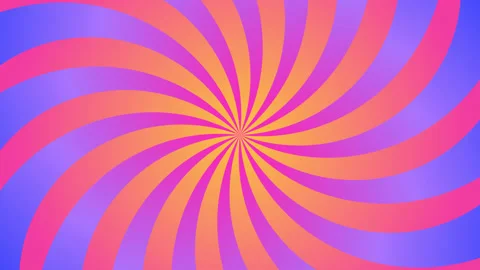 Animated abstract background. hypnotic spiral rotation. gradient rays, whirlpool Stock Footage 181176614