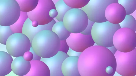 Animated abstract background with moving spheres. Dynamic wallpaper with balls Stock Footage 148145532