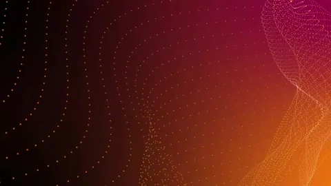 Animated abstract background with orange and red gradient and dotted wavy l.. Stock Footage 319886310