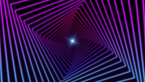 Animated abstract Background of Rotating neon rectangle Stock Footage 140339920