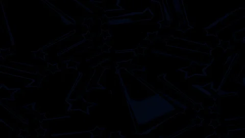 Animated Abstract background with rotating stars and random blue lines. Stock Footage 112960082