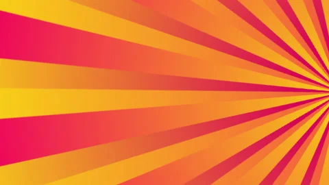 Animated abstract background. Simple radial rays. yellow and pink banner Stock Footage 150273500