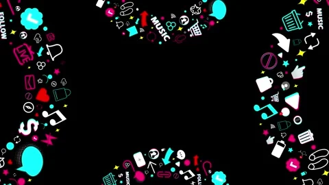 Animated abstract background for social media. Seamless loop animation Stockbeeldmateriaal 337824829