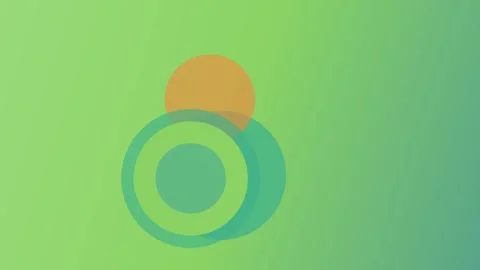 Animated abstract background with a soft green gradient, overlapping teal r.. Stock Footage 347960798