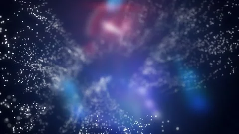 Animated abstract blue background blurred lights bokeh effect Stock Footage 146206518