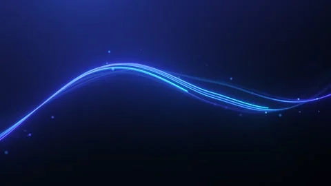 Animated abstract blue background. glowing shape wave. data, hi-tech space. Loop Stock Footage 317449185