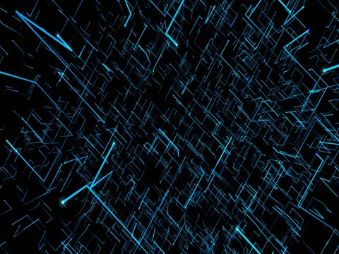 Animated Abstract Blue Grid Stock Footage 71001680