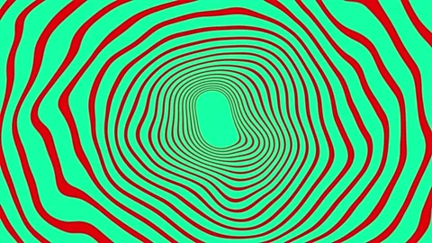 Animated abstract circle on Retro twist and moving background Stock Footage 222740878