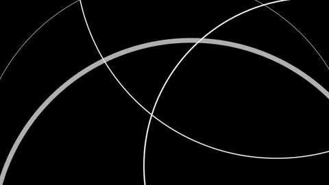 Animated Abstract Circle Waves on Black Background. 4k animation of technology Stock Footage 267039429