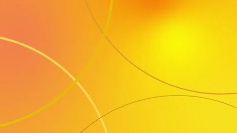 Animated Abstract Circle Waves on Vibrant Yellow Orange Background. 4k animation Stock Footage 267042236