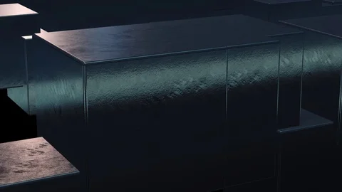 Animated Abstract Cubes Stock Footage 71943096