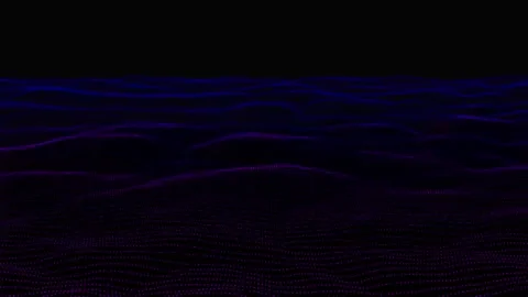 Animated abstract dark background with blue and purple dotted wavy lines pa.. Stock Footage 319886258