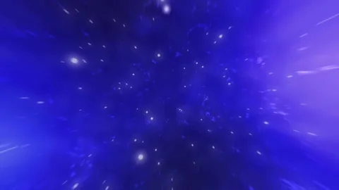 Animated abstract dark blue background with flying star particles Stock Footage 302040360