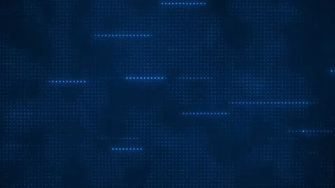 Animated abstract dark blue digital data flow technology background, Motion 4k Stock Footage 264129034