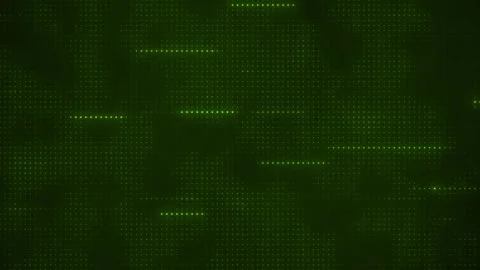 Animated abstract dark green digital data flow technology background, Motion 4k Stock Footage 264129043