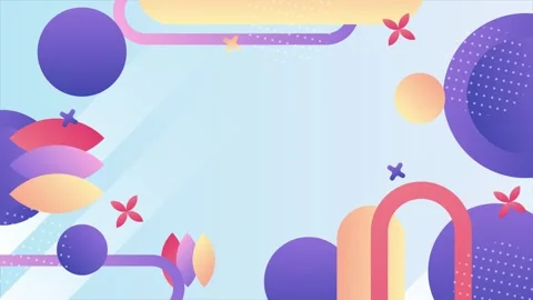 Animated abstract design with vibrant and colorful geometric forms seamless 4k Stock Footage 325695898