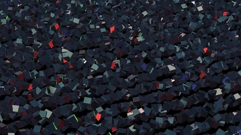 Animated Abstract Disordered Cubes Stock Footage 71944088