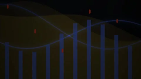 Animated abstract financial chart displaying stock market data and analytic.. Stock Footage 346356111