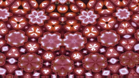 Animated abstract flower pattern Stock Footage 201429494