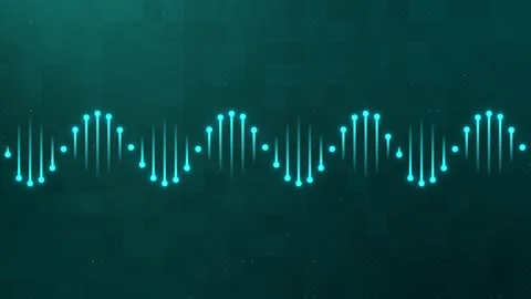 Animated abstract geometric background glowing gradient wave. music equalizer Stock Footage 152295190