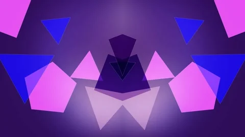 Animated Abstract geometric design with layered purple shapes Stock Footage 327833790