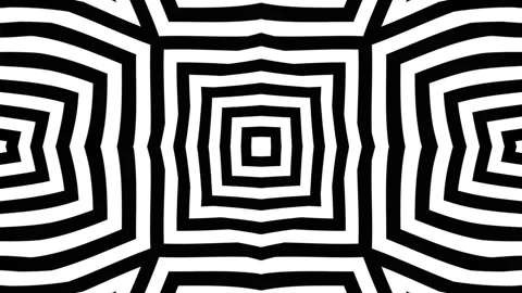Animated abstract geometric pattern in black and white creating an optical Stock Footage 319922278