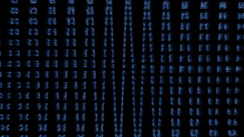 Animated Abstract Glowing Blue Particles on a black background 库存影片 129289049