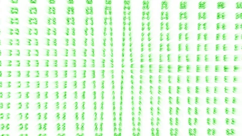 Animated Abstract Glowing Green Particles on a White Background 库存影片 129289178
