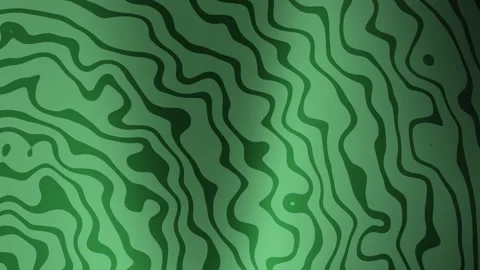 Animated Abstract green black gradient background pattern with wavy lines Stock Footage 346380301