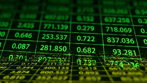 Animated Abstract Green Number Background. Finance Data Concept Stock Footage 128407835