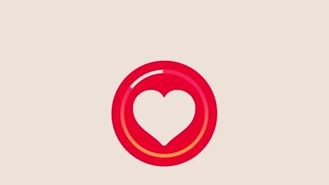 Animated abstract illustration design of Vector Love Logo on bright background Stock Footage 271627534