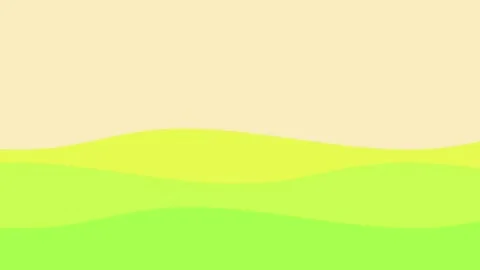Animated abstract landscape of rolling green hills. Layers of green and yellow- 動画素材 317812057