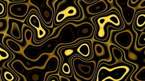 Animated abstract liquid gold texture with topographic waves Stock Footage 336513281