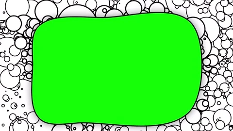 Animated abstract loop black and white background with green chroma key screen Stock Footage 140035335