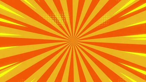 Animated abstract orange comic with halftone background Stock Footage 201981653