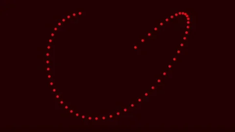 Animated abstract particle trail forming a dynamic swirling Stock Footage 341089025