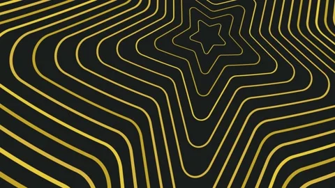 Animated abstract pattern with geometric elements in black and gold tones Stock Footage 233393777