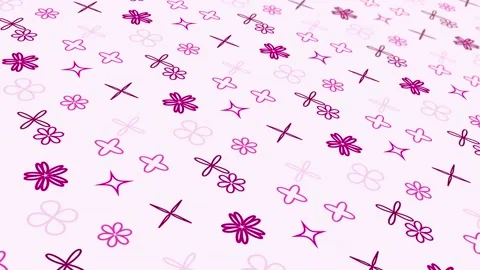 Animated abstract pattern with geometric elements in the form of flowers Stock Footage 233554509