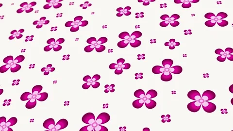 Animated abstract pattern with geometric elements form of flowers. pink Stock Footage 233554531