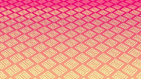 Animated abstract pattern With geometric elements in pink Stock Footage 233554756