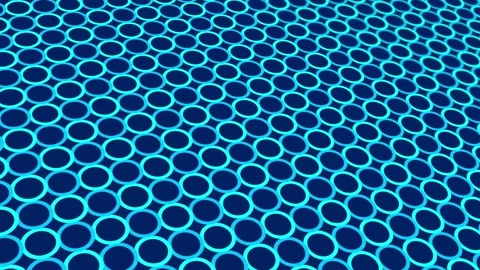 Animated abstract pattern with geometric elements in blue tones Stock Footage 233554759