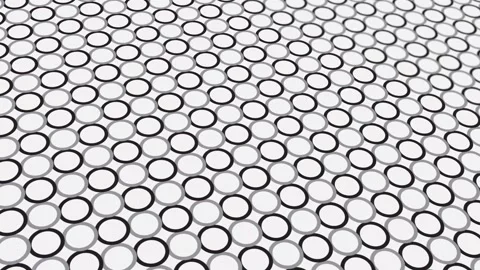 Animated abstract pattern with geometric elements in white-gray tones Stock Footage 233554766