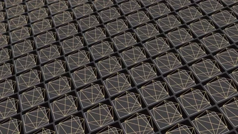 Animated abstract pattern with geometric elements in white-gray tones Stock Footage 233631750