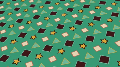 Animated abstract pattern With geometric elements in retro vintage tones. Stock Footage 233631777