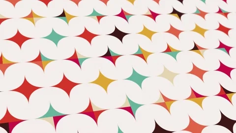 Animated abstract pattern with geometric elements in multicolored tones Stock Footage 233631781