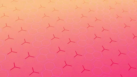 Animated abstract pattern with geometric elements in pink-gold tones Stock Footage 233631809