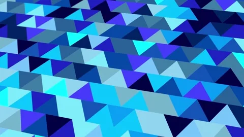 Animated abstract pattern with geometric elements in blue tones Stock Footage 233631821